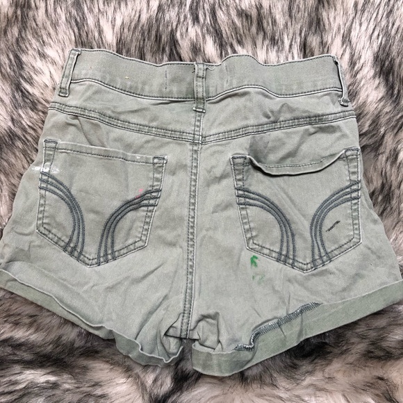 High Rise Green Shorts - Picture 2 of 2